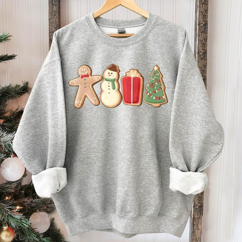 Gingerbread Cookies Sweatshirt, Christmas Shirt, Christmas Matching Sweatshirt, Family Shirt, Christmas Sweater, Xmas Shirt, Christmas Gift Cotton Crewneck