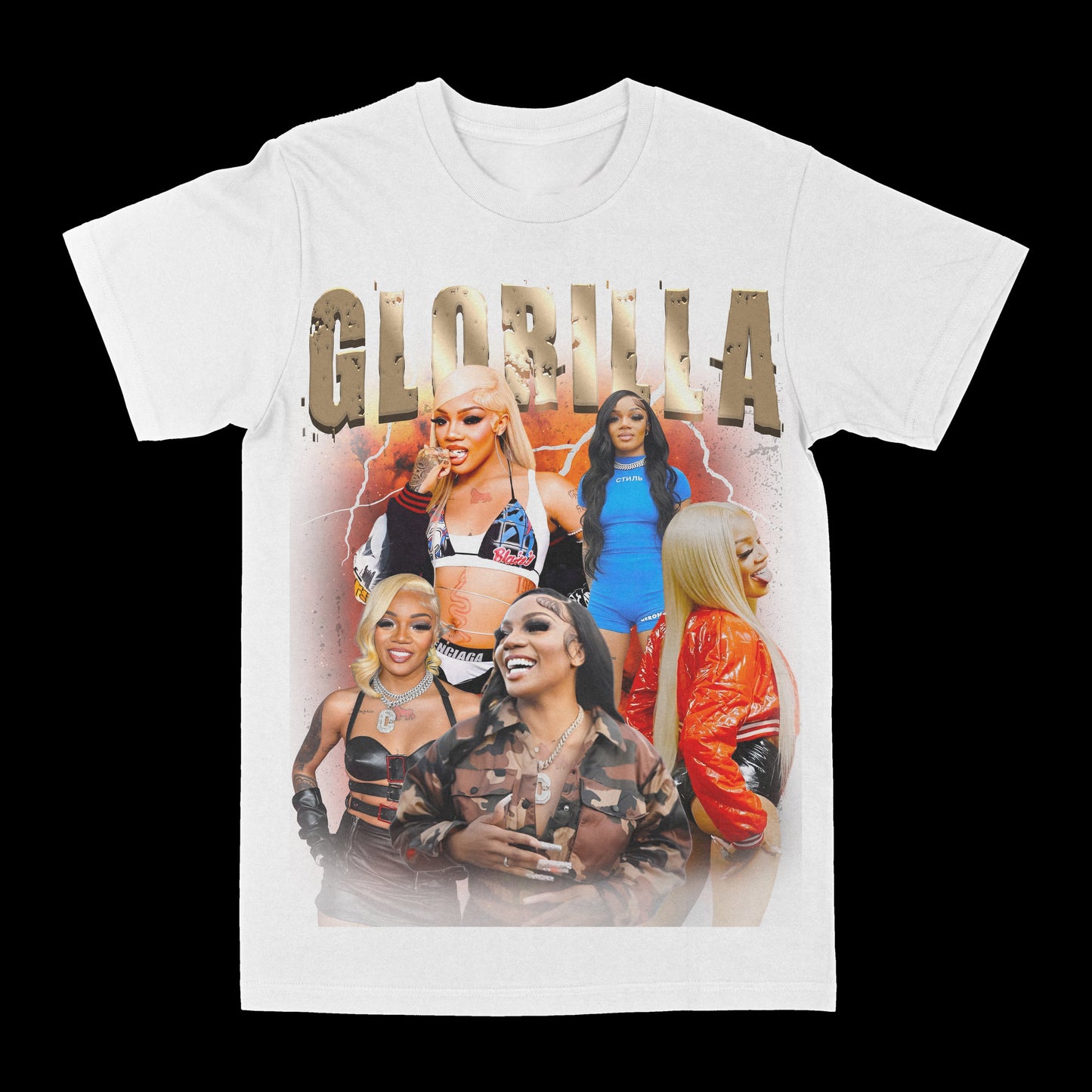 Glorilla Gold Graphic Tee Style001