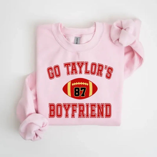 Go Taylor's Boyfriend Sweatshirt, Travis Kelce Sweatshirt, Funny Football Sweatshirt