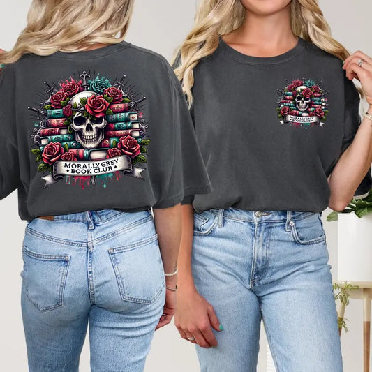 Gothic Romance Book Morally Grey T-Shirt, Bookish Sweatshirt, Book Lover Hoodie, Smut Club Merch, Goth Funny Quotes Sweater