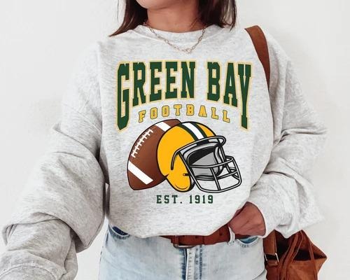 Green Bay Football Sweatshirt, Vintage Unisex Green Bay Crewneck, Gift for Football Fan