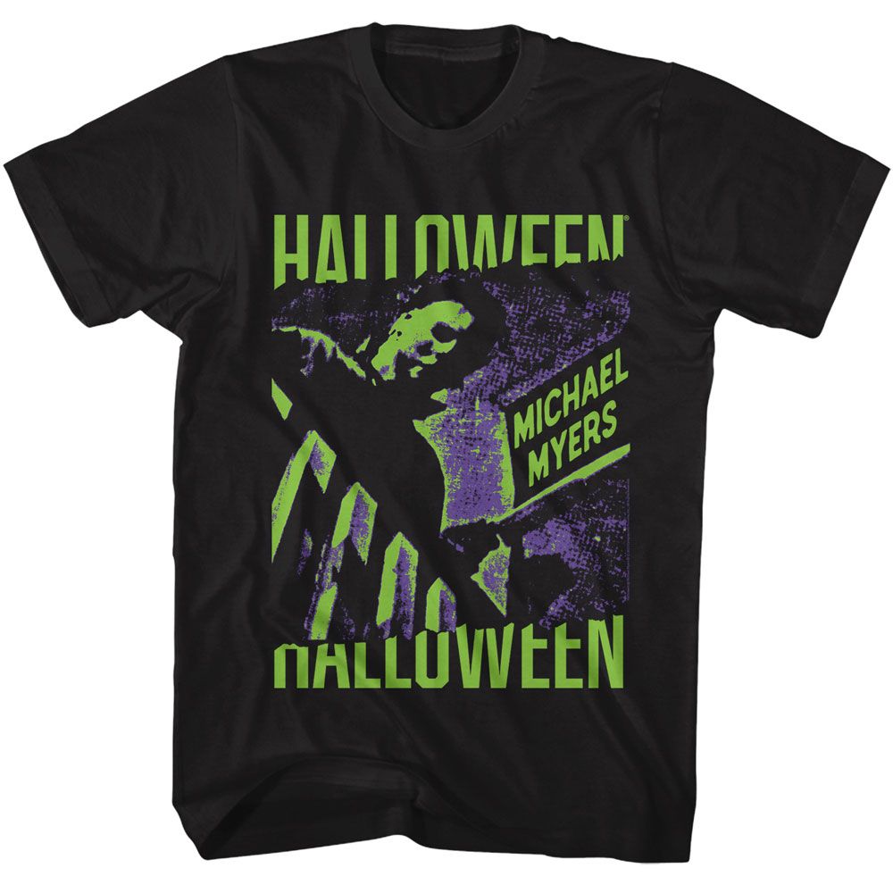 Halloween - Michael Myers 2C - American Classics - Solid Black Adult Short Sleeve T-Shirt