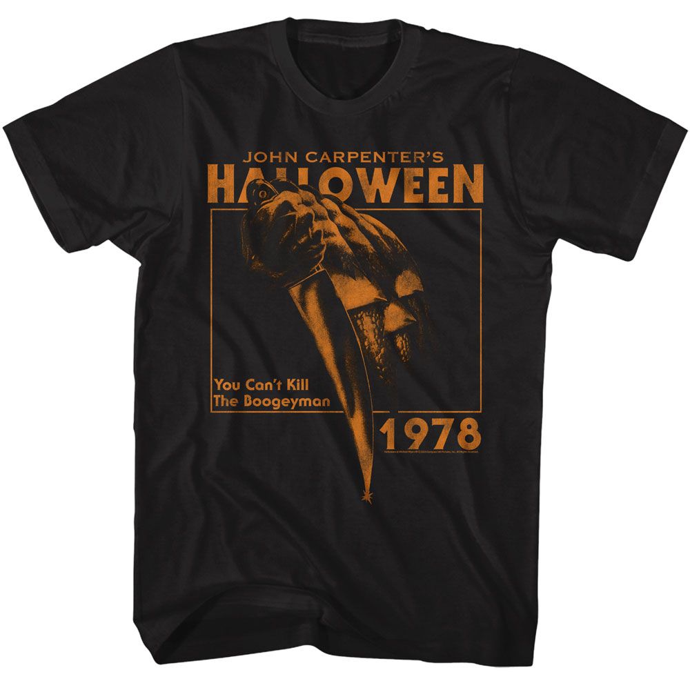 Halloween - Pumpkin Knife 78 - American Classics - Solid Black Adult Short Sleeve T-Shirt