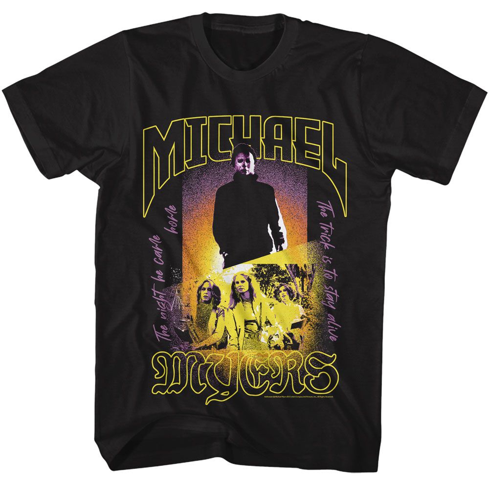 Halloween - Michael Myers - American Classics - Solid Black Adult Short Sleeve T-Shirt
