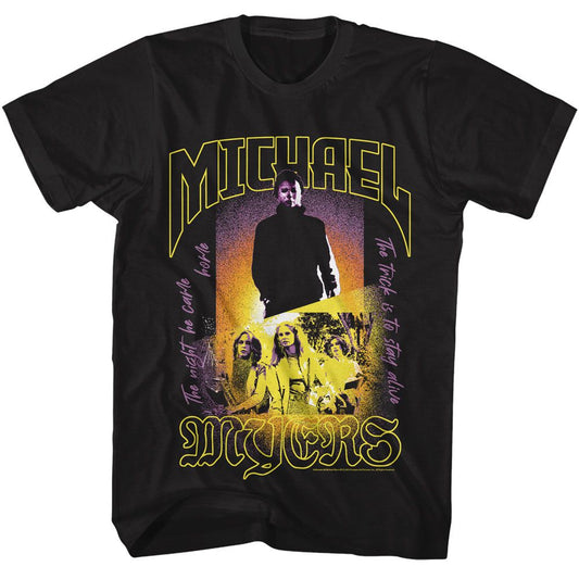 Halloween - Michael Myers - American Classics - Solid Black Adult Short Sleeve T-Shirt