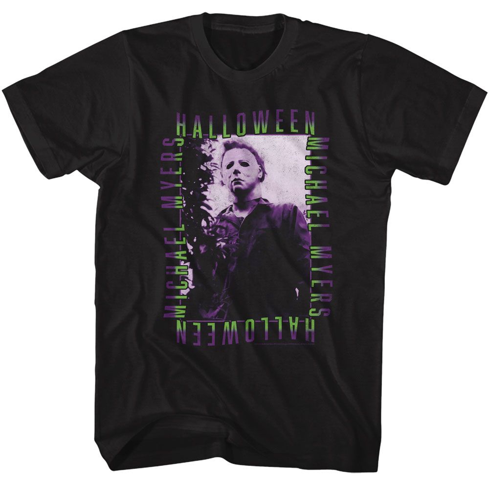 Halloween - Repeat Gradient Text - American Classics - Solid Black Adult Short Sleeve T-Shirt