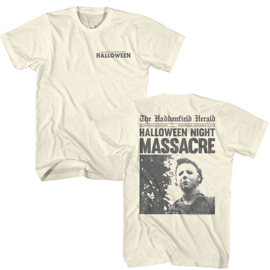 Halloween - The Herald - American Classics - Solid Off-White Adult Short Sleeve T-Shirt