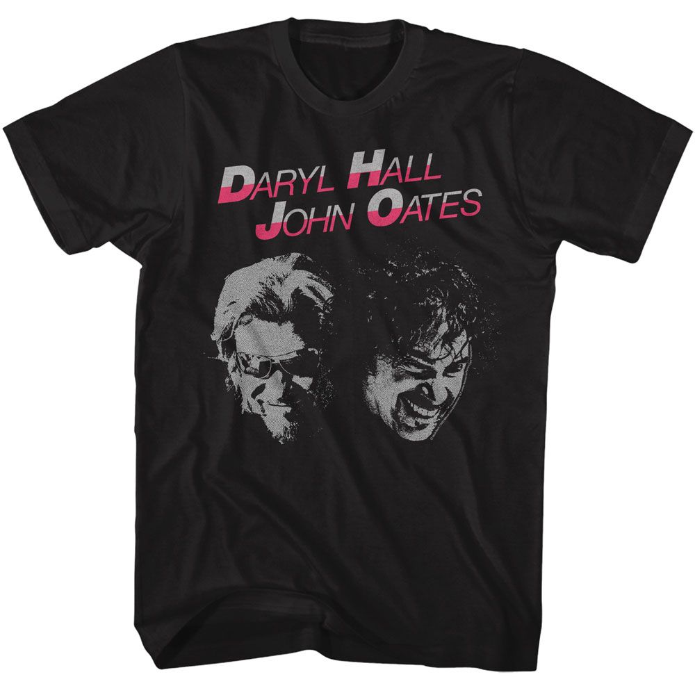Hall And Oates - Two Bros Smiling - American Classics - Solid Black Adult Short Sleeve T-Shirt