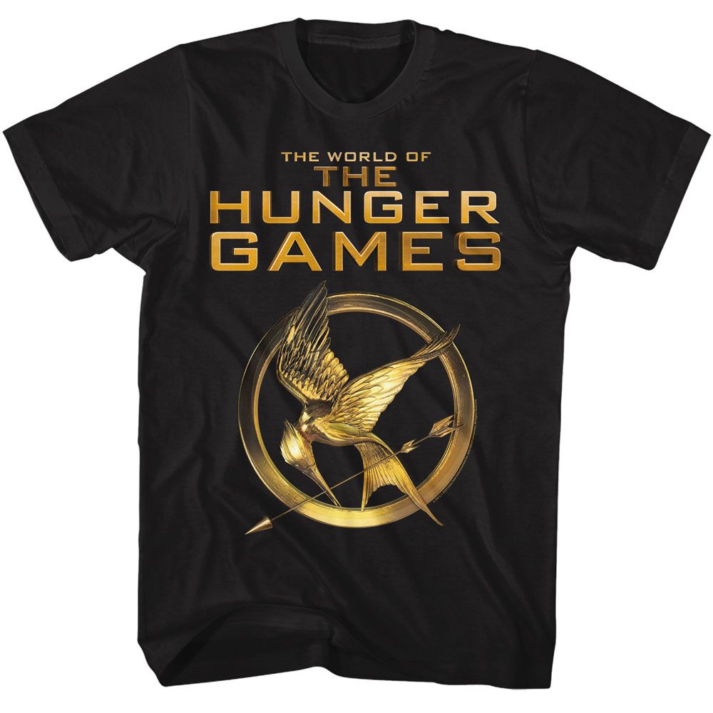Hunger Games - The World Of The - American Classics - Solid Black Adult Short Sleeve T-Shirt