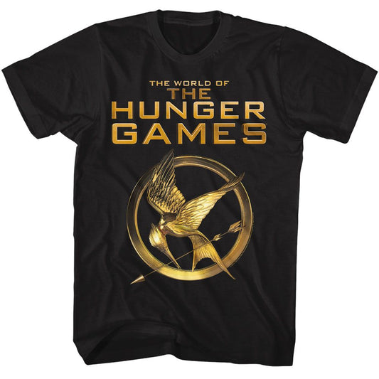 Hunger Games - The World Of The - American Classics - Solid Black Adult Short Sleeve T-Shirt