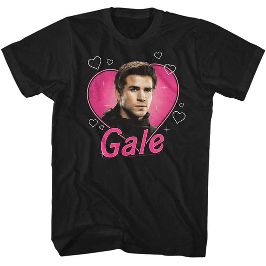 Hunger Games - Gale Heartthrob - American Classics - Solid Black Adult Short Sleeve T-Shirt