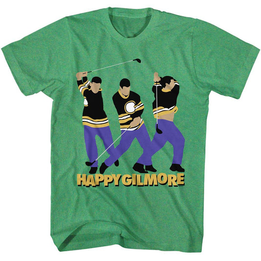 Happy Gilmore - Swing - American Classics - Heather Green Adult Short Sleeve T-Shirt