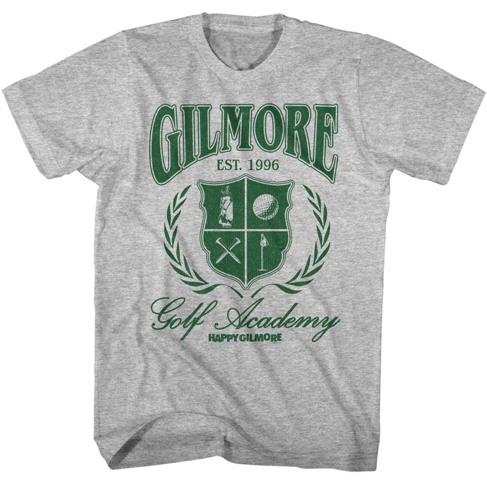 Happy Gilmore - Golf Academy - American Classics - Solid Gray Adult Short Sleeve T-Shirt