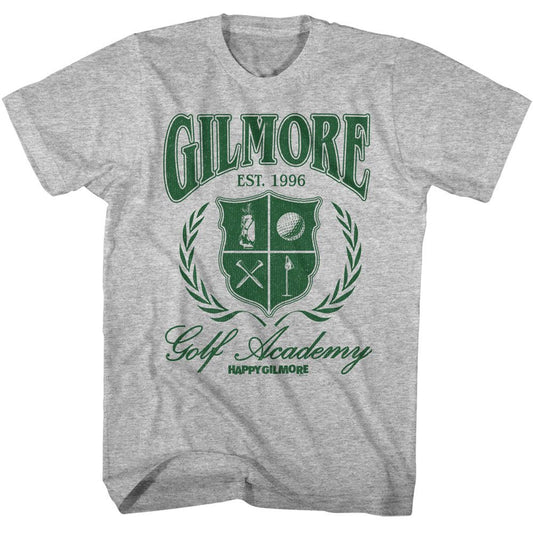 Happy Gilmore - Golf Academy - American Classics - Solid Gray Adult Short Sleeve T-Shirt