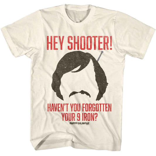 Happy Gilmore - Hey Shooter - American Classics - Off-White Solid Adult Short Sleeve T-Shirt