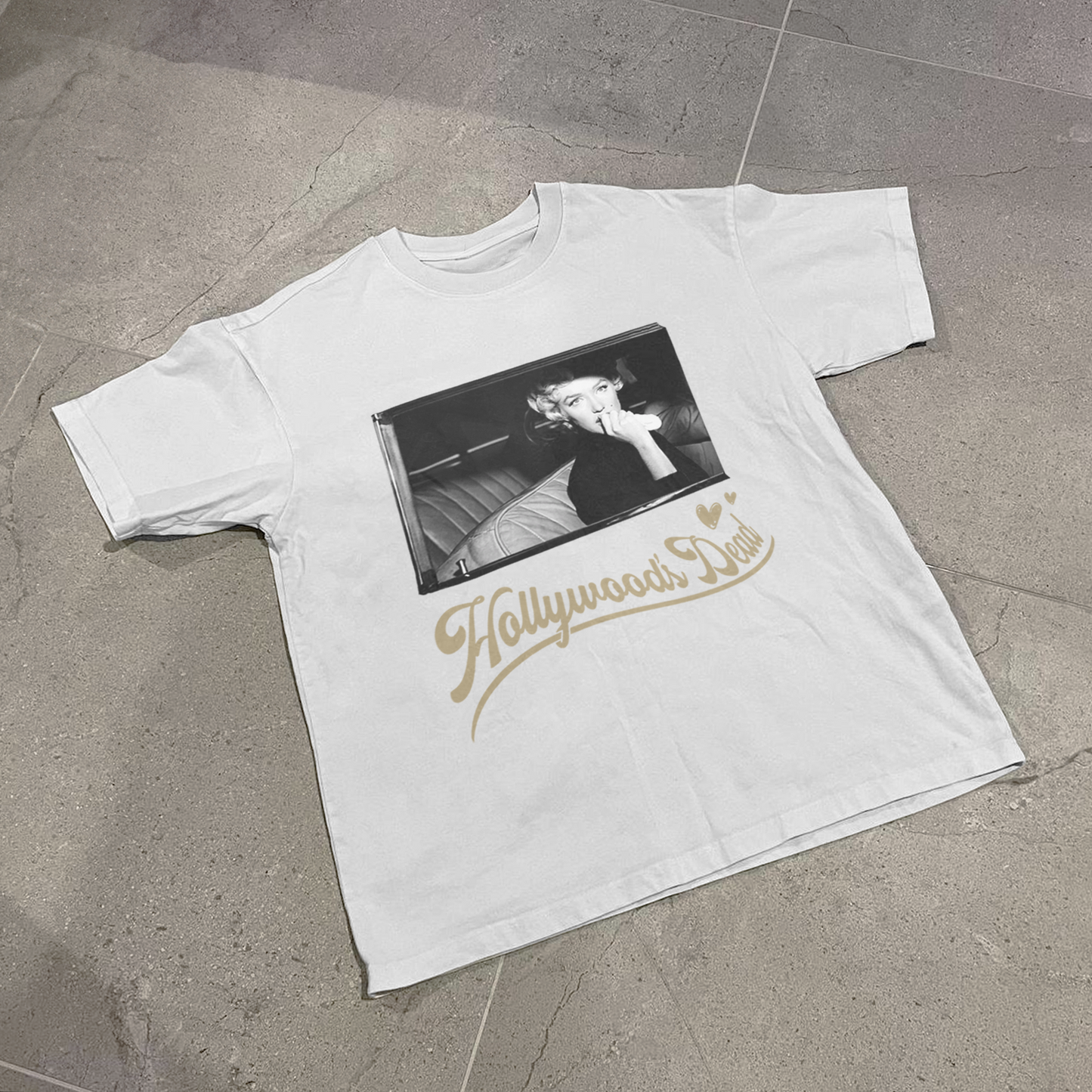 'HOLLYWOOD'S DEAD' HEAVYWEIGHT WHITE T-SHIRT
