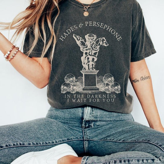 Hades And Persephone Greek Mythology Greek Goddess Greek Apparel Hades Tshirt Mythology Shirt Goblincore Shirt Bookish Shirt Poet Shirt