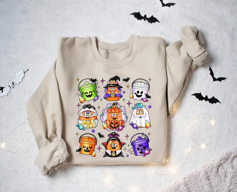 Halloween Chicken Nuggets Sweatshirt, Spooky Nuggets Meal Bucket Halloween Sweater, Chicken Halloween Shirt, 90s Retro Halloween Shirt, Spooky Nugget, Trendy Halloween Coquette Shirt, Halloween Gift Shirt