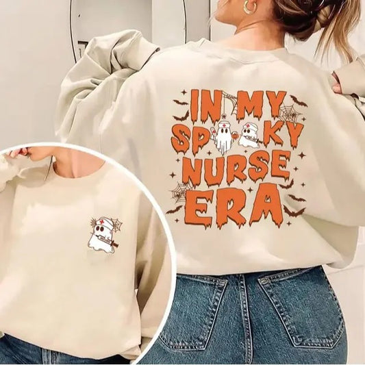 Halloween Nurse Sweatshirt, In My Spooky Nurse Era Shirt, Ghost Nurse Shirt, Spooky Nurse Shirt, Boo Nurse Sweatshirt, Halloween Nurse Tee, Gift for Nurse, T-shirt, Sweatshirt, Gift For All