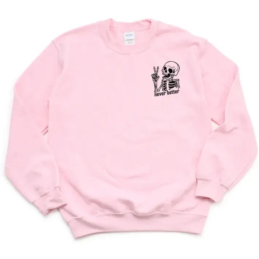 Halloween Skeleton Pocket Size Shirt, Funny Dead Inside Skeleton Shirt, Funny Halloween Skeleton Shirt, Never Better Shirt, Skeleton Halloween Sweatshirt, Halloween Vibes, Halloween Season