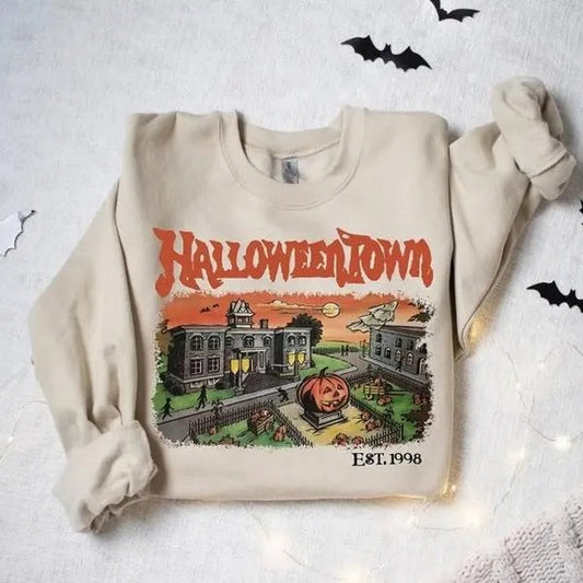 Halloweentown Est 1998 Sweatshirt, Halloweentown University, Retro Halloweentown Sweatshirt, Fall Sweatshirt, Halloween Sweatshirt, Funny Halloween Shirt, Halloween for women