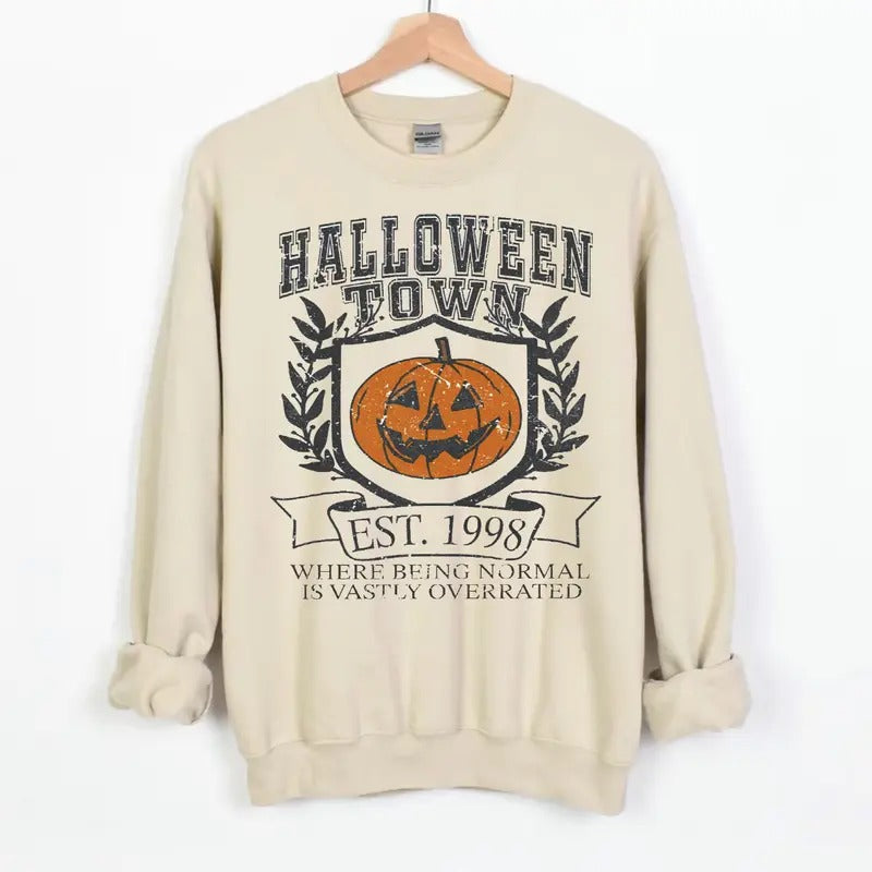 Halloweentown Est 1998 Sweatshirt, Halloweentown University, Retro Halloweentown Sweatshirt, Fall Sweatshirt, Halloween Sweatshirt, Funny Halloween Shirt, Halloween for women, Pumpkin Shirt, Womens Halloween Sweatshirt