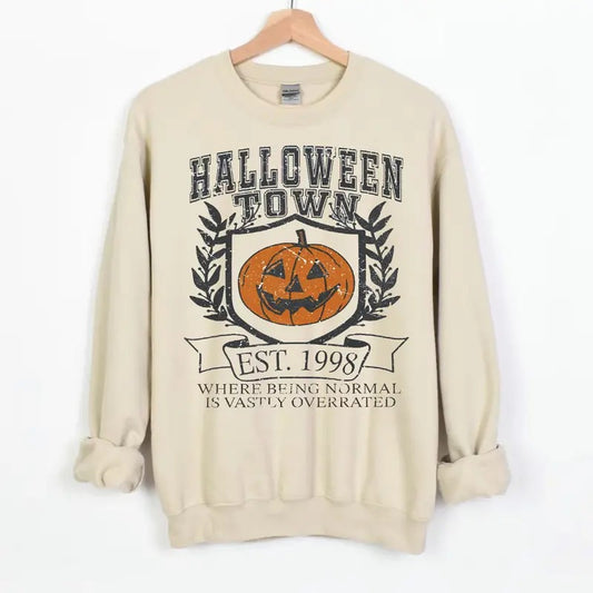 Halloweentown Est 1998 Sweatshirt, Halloweentown University, Retro Halloweentown Sweatshirt, Fall Sweatshirt, Halloween Sweatshirt, Funny Halloween Shirt, Halloween for women, Pumpkin Shirt, Womens Halloween Sweatshirt