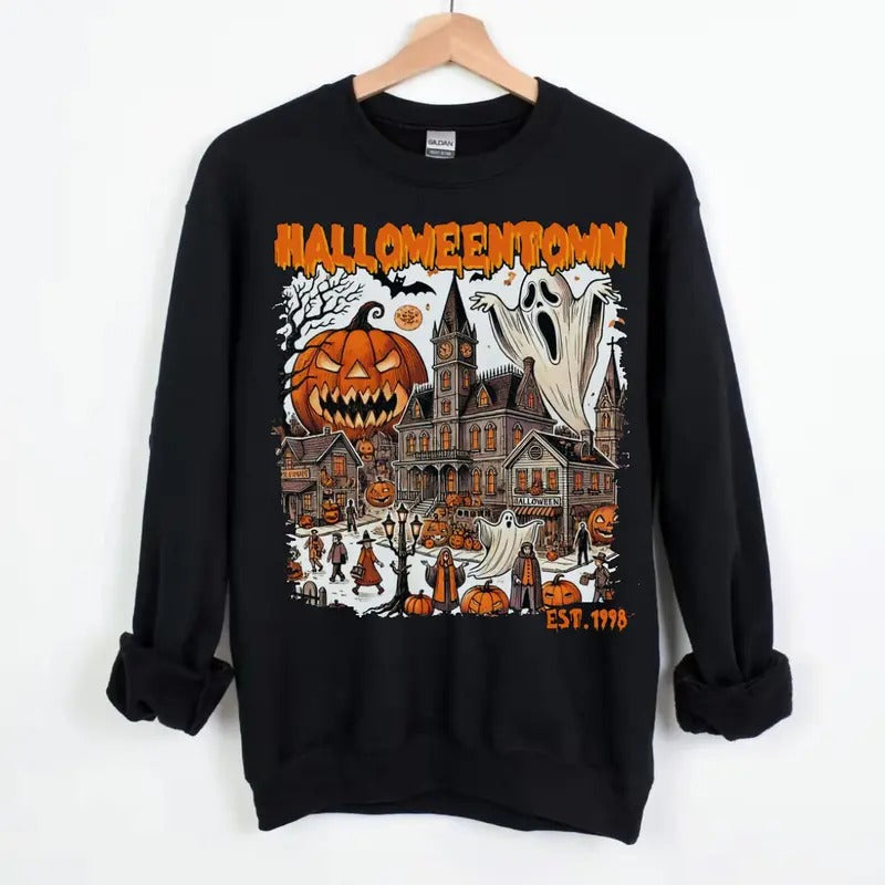 Halloweentown Est 1998 Sweatshirt, Halloweentown University, Retro Halloweentown Sweatshirt, Fall Sweatshirt, Halloween Sweatshirt, Funny Halloween Shirt, Halloween for womenstyle{n002}3