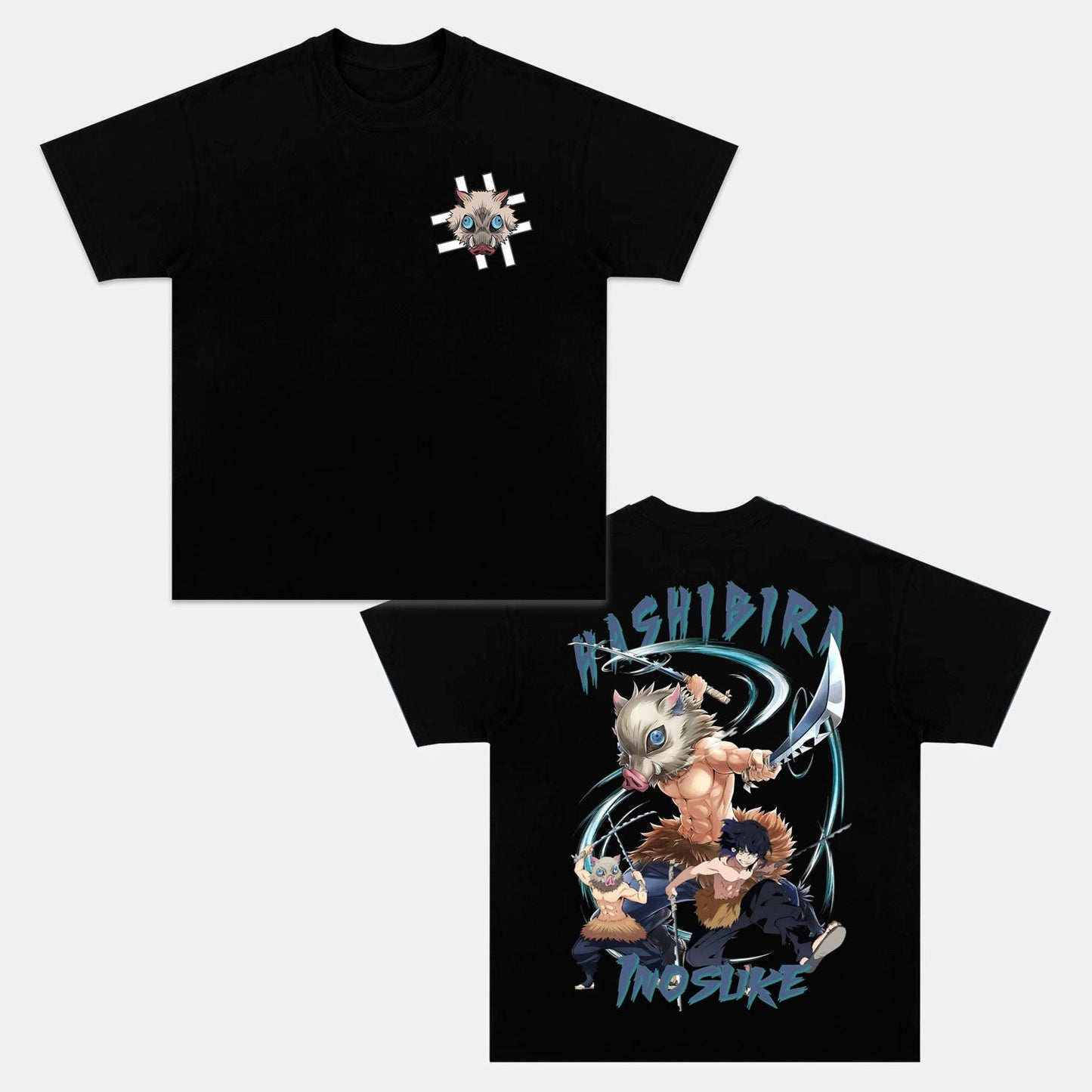 HASHIBIRA INOSUKE UNISEX ANIME INSPIRED VINTAGE T-SHIRTä¸¨DEMON SLAYER-[DS]