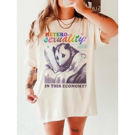 Heterosexuality In this economy | funny lesbian shirt | funny lgbt | pansexual shirt | cool queer shirt | bi pride shirt | be gay do crime  T-shirt, sweater and Hoodie