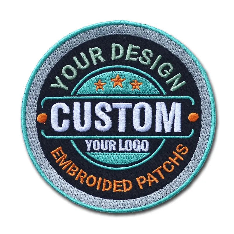 Custom Logo Patch - Personalized Embroidered Logo Patch - Sew/Iron on / Hook & Loop Company Logo Patches for Clothing, Backpacks, Hats