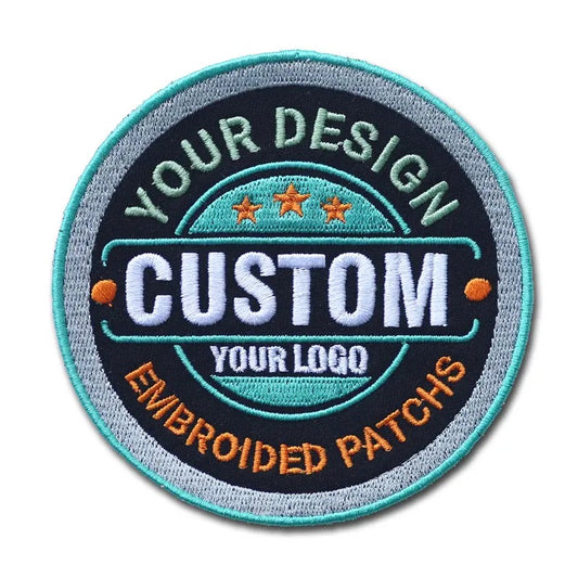 Custom Logo Patch - Personalized Embroidered Logo Patch - Sew/Iron on / Hook & Loop Company Logo Patches for Clothing, Backpacks, Hats