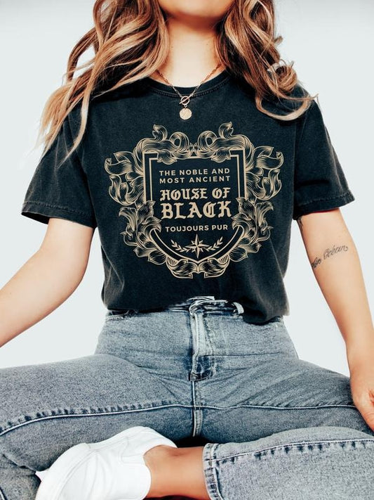House of Black Tee Noble and Most Ancient Regulus Black Bellatrix Lestrange Potter T Shirt Universal Vacation Pottery Shirt
