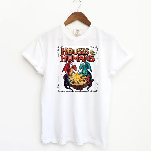 Houses and Humans Tshirt, DnD Comfort Colors Shirt, Funny Dungeons and Dragons Meme Tshirt