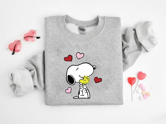 Hugging Snoopy Valentine Swweatshirt, Snoopy Valentine Shirt, Snoopy Valentine's Day Love Shirt, Snoopy Hugging Woodstock Shirt, Snoopy Love Shirt, Cute Couple Shirt