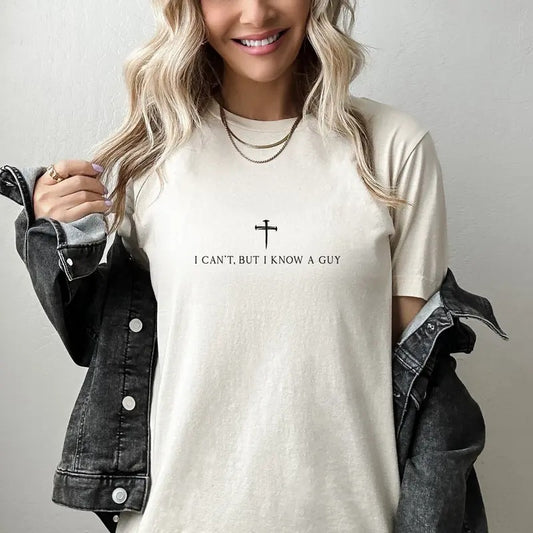 I Can't But I Know A Guy Christian T-shirt Christian Gift Retro Jesus Tee TK43GN