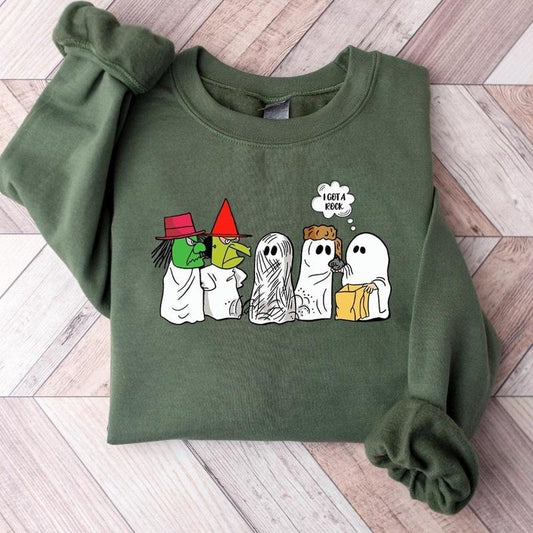 I Got A Rock Halloween Meme Sweatshirt, Funny Ghost Hoodie, Spooky Season Tshirt, Halloween Gift