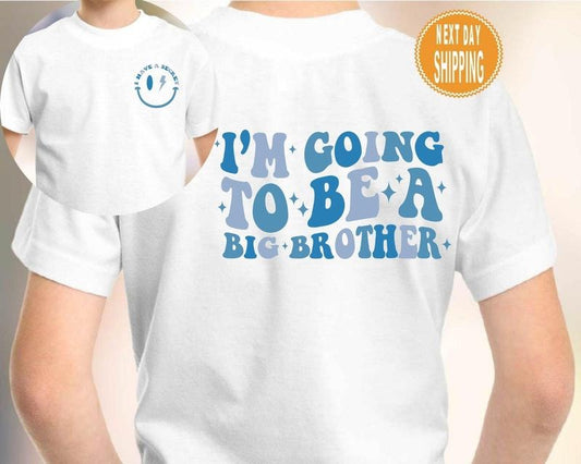 I Have a Secret Going to Be a Big Brother Pink Front Back Toddler Sweatshirt, Front Back T-shirt, Big Brother Toddler T-shirt