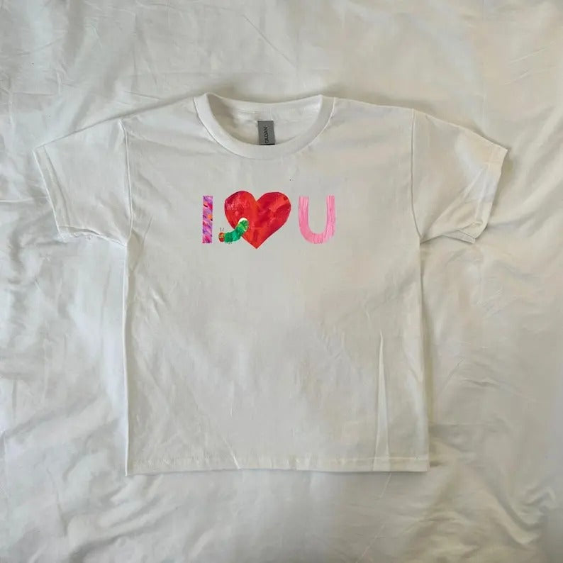 I Love You Baby Tee, vintage, Coquette, y2k clothing, Pinterest, 90s tee, The Very Hungry Caterpillar,style{n002}2