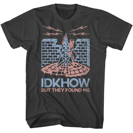 Idkhow - Radio Skeleton - American Classics - Solid Gray Adult Short Sleeve T-Shirt