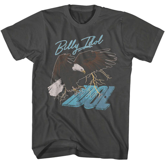 Billy Idol - Eagle - American Classics - Solid Gray Adult Short Sleeve T-Shirt