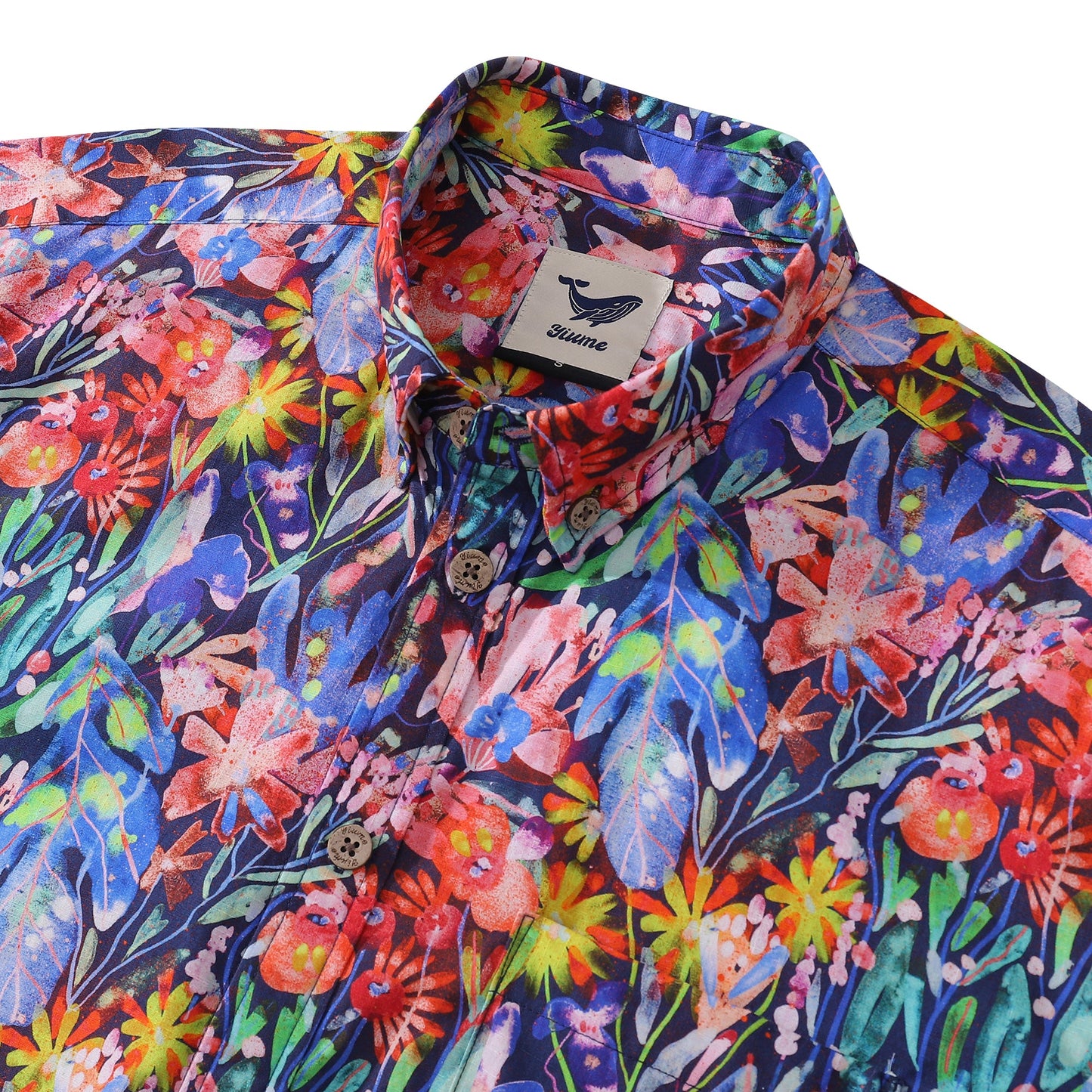 1930s Hawaiian Shirt For Men Floral Canvas Cotton Button-down Short Sleeve Camp Shirt Floral Canvas By Maria Montiel