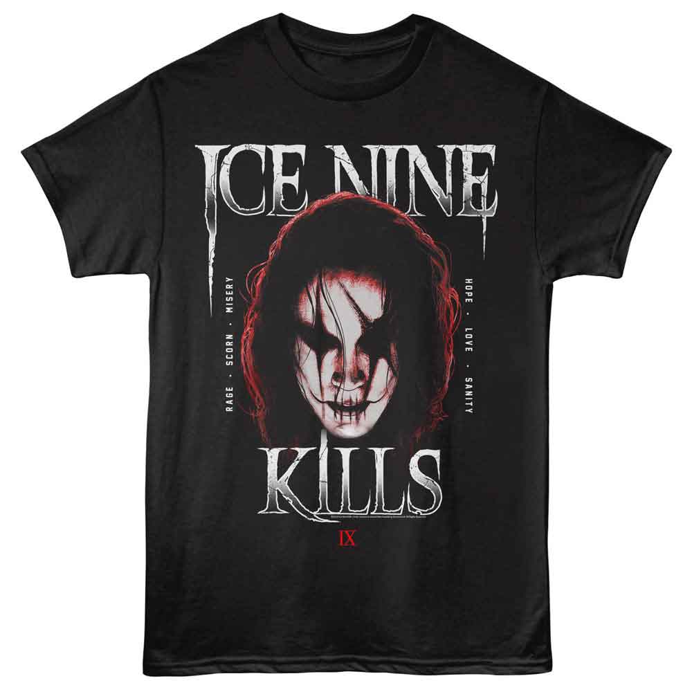 Ice Nine Kills - The Crow Face - American Classics - Front Print Black Adult Short Sleeve T-Shirt