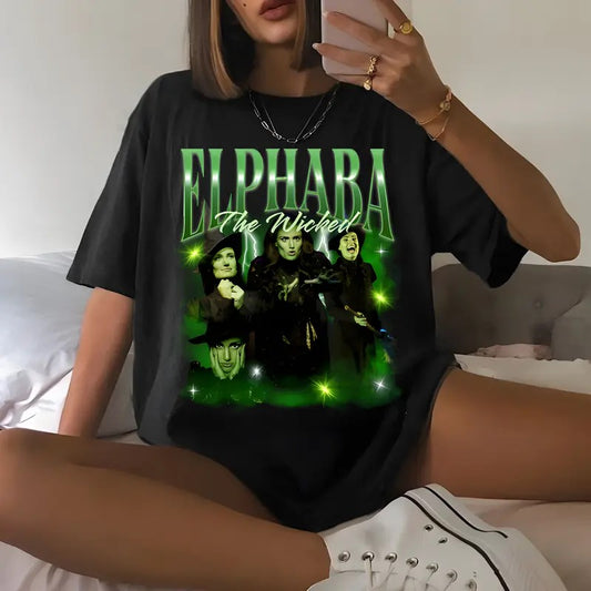 Idina Menzel Vintage , Elphaba Wicked Witch Wicked Merch T-Shirt Basic Graphic