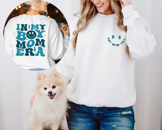In My Boy Mom Era Sweatshirt, Boy Mama Sweatshirt, Boy Mom Club Shirt, Mom of Boys Sweatshirt, New Mom Shirt, Gender Reveal Party Gift, Expecting Mom Hoodie