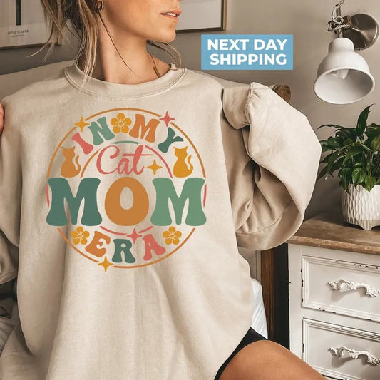 In My Cat Mom Era Sweatshirt Cat Mom Era Shirt Cat Mom Hoodie Cat Lover Gift Cat Mama Sweatshirt Cat Mom Gift Crazy Cat Lady Cat Mom TK43GN