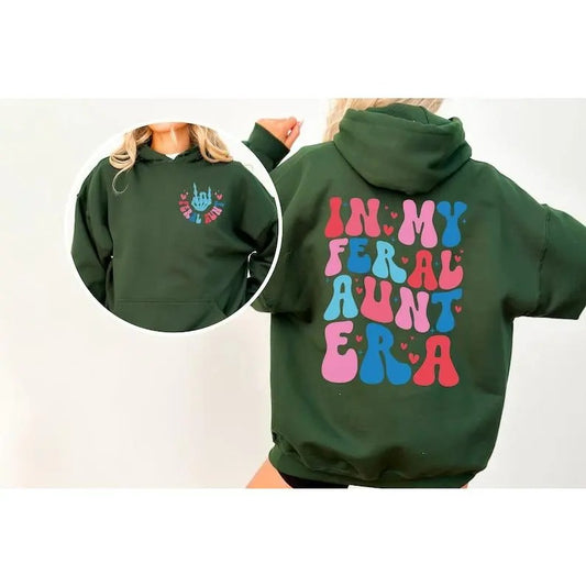 In My Feral Aunt Era Sweatshirt, Cool Aunts Sweatshirt, Funny Auntie Shirt, Birthday Gift Aunt, Auntie Announcement Gift, Mothers Day Gift