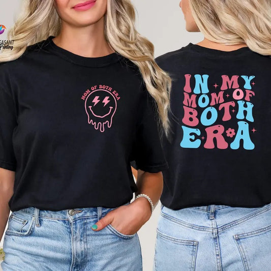 In My Mom Of Both Era Shirt Gift For Mom Mom Of Both Shirt Mom Sweatshirt Mother's Days Gift Twin Mom Shirt Mama Shirt Mom Era Hoodie TK62GN