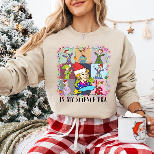 In My Science Era Ms Frizzle Christmas Sweatshirt, The Magic School Bus Merry Christmas T-shirt, Take Chances Make Mistakes Get Messy Hoodie