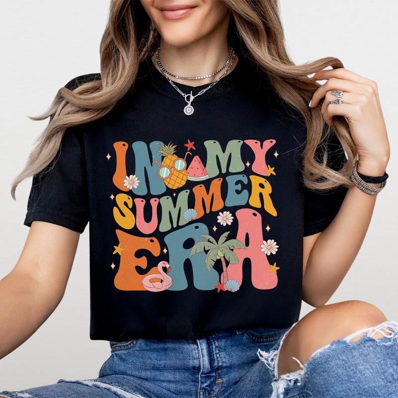 In My Summer Era Shirt, Summer Groovy Shirt for Women, Summer Welcome Shirt, Last Day Of School T-Shirt, Summer Shirt for Women, Summer School Shirt, Cute Summer Shirt, Vacation TShirt, Schools Out For Summer, End Of School Year Shirt, Women Top Casual